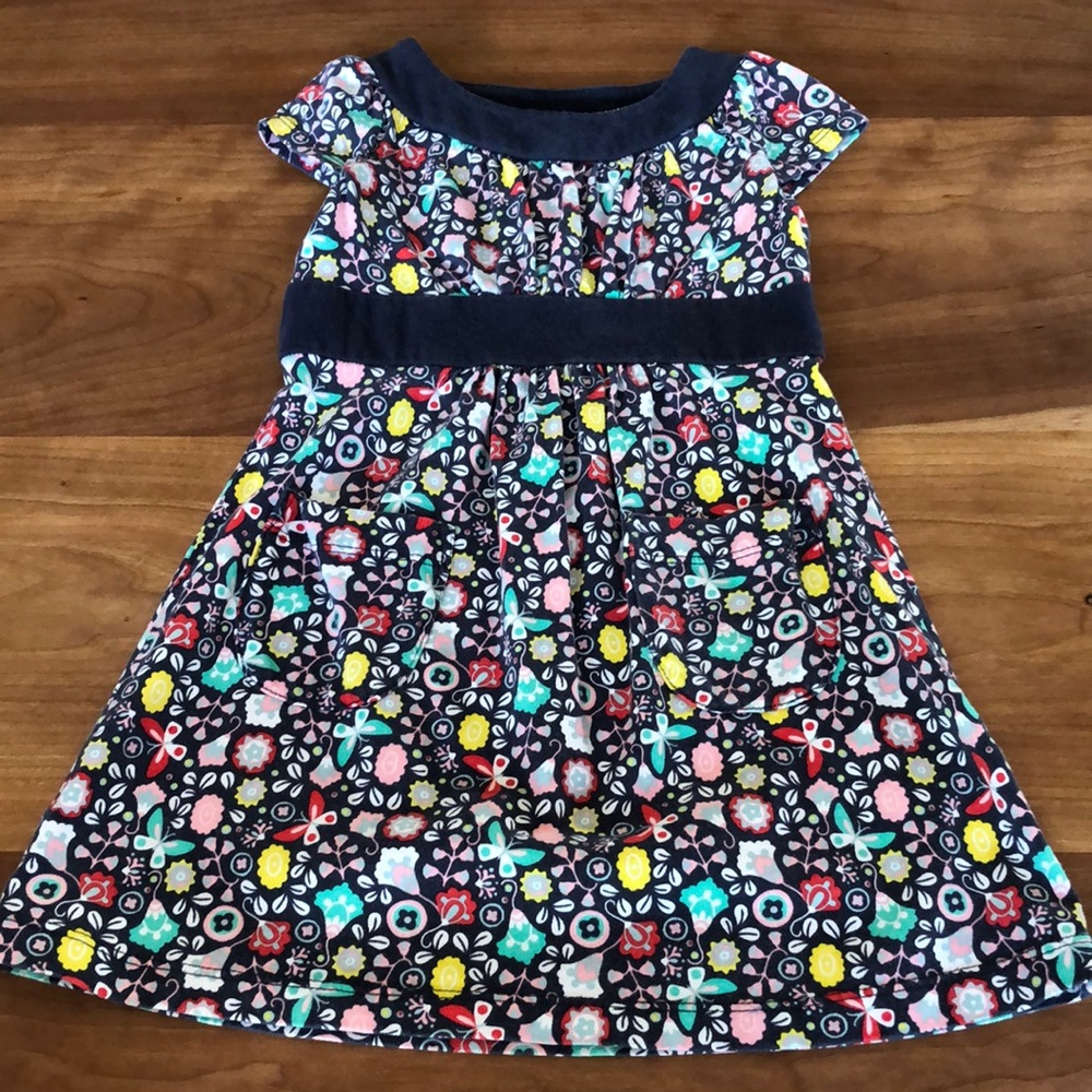 Tea Collection Girls Floral Dress Size 3 EUC